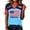 Sky Blue, variant on 2026 Soccer Shirt for Women Usa Soccer Jersey Jersey Color Block V Neck Short Sleeve Raglan Shirts Loose Summer Tees, Dark Blue XXL