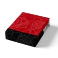 thumbnail image 4 of Erosebridal Housse de Couette Imprimé Rose Très Grand, Housse de Couette Noir Rouge Gris Très Grand, Déco Chic à Rayures Géométriques, Réversible (Sans Couette), 4 of 7