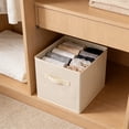 thumbnail image 4 of Simple Houseware Foldable Storage Bin, Cube Organizer Storage Bins with Handles, for Organizing Pantry, Closet, Shelf, Nursery, Playroom, Toy Box, Cubby, 10.6" x 10.6" x11", 4 of 6
