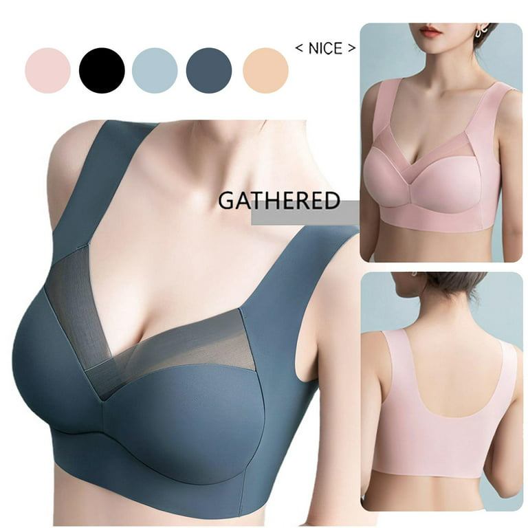 Fashion Deep Cup Bra Summer Sexy Push Up Wireless Bras Bra with Shapewear  Incorporated Size Runs The Same As Regular Bras (Navy Blue,3XL) :  : Clothing, Shoes & Accessories