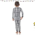 thumbnail image 3 of PEANUTS Toddler Boys Girls Snoopy Family Matching Pajamas Sleepwear 2-Piece Sets for Christmas with Woodstock Charlie Brown Linus (Black Plaid, 3T), 3 of 8