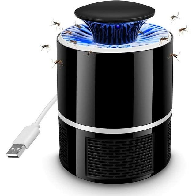 Lámpara antimosquitos eléctrica USB UV Mata mosquitos Trampa para moscas, superficie útil de hasta 20 m², sin ruido, sin radiación.