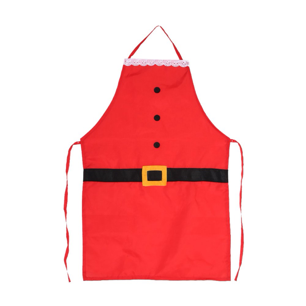 LYUMO Apron,Red Color Christmas Party Dinner Apron Kitchen Cooking