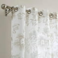thumbnail image 3 of WARM HOME DESIGNS Sheer Floral Linen Curtains 84 Inches Long. 2 Printed Modern Farmhouse Curtains. Embroidered, Textured Flower Pattern Curtains for French, Country or Floral Decor. FLO Linen 84, 3 of 4