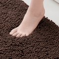 thumbnail image 3 of suxuMhao Oval Bathroom Mat, Bath Rugs, 23.62×15.75 Inches 1 Piece, Chenille Shower Rugs, Thick Bathroom Rugs with TPR Backing, Washable Bath Rugs for Bathroom, Rug for Bath Floor, Dark Brown, 3 of 5