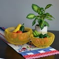 thumbnail image 6 of 2 Piece Modern Yellow Metal Wire Mesh Fruit Bowl Set, Double Wall Construction, 11.5 D x 6 Tall, and 9.5 Diameter x 4.75 Tall Inches, 6 of 7