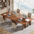 thumbnail image 5 of Tribesigns 5.3ft Conference Table for 4-6 People, Rectangular Conference Room Table, Large Wooden Meeting Table for Office, Brown, 5 of 5