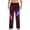 Black, variant on Futuristic Red And Blue Bird Print Men's Home Trousers, Elastic Drawstring Home Pajamas Clothing Suitable for Adult Men-Small