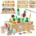 thumbnail image 1 of Juguetes de madera Montessori Quezona 9 en 1 para niños de 1 a 4 años, 1 of 9