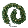 thumbnail image 3 of PALIFEUR 8.8ft Christmas Garland with Lights - Pre-Lit Snow Flocking Garland with Led Lights, Christmas Garlands for Fireplace Stairs Doorway Railings Christmas Decoration, Battery Operated, 3 of 8