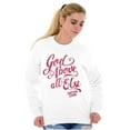 thumbnail image 4 of God Above All Else Religious Women Crewneck Sweatshirt Brisco Brands S, 4 of 6