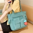 thumbnail image 4 of Bolso de mujer, tipo mensajero, estilo preppy, para estudiantes, para libros, de nailon, para el hombro, para ir al trabajo, 4 of 5