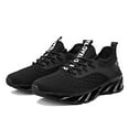 thumbnail image 2 of Gvdentm Mens Casual Sneakers Wide Width Sneakers PU Work Shoes for Men Non Slip Hiking Shoes for Men Black,8, 2 of 8