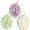 Beige,green,purple, variant on Boao 6 Pcs Bath Shower Pouf Sponge Mesh Pouf Shower Ball Exfoliating Body Sponge Pad Scrubber Glove with Flower Bath Ball (Beige,Green,Purple)