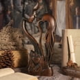 thumbnail image 2 of BGCOPPER Wooden Kissing Couple Sculpture,Abstract Romantic Couple Statue Home Decor,Love Anniversary Decoration, 2 of 5