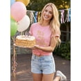 thumbnail image 3 of Tenues d'Anniversaire pour Femmes Chemise Fille à Paillettes Cadeau de Fête Mignon Graphique Manches Courtes Col Rond Hauts, 3 of 6