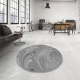 thumbnail image 4 of Ahgly Company Machine Washable Indoor Round Transitional Sonic Silver Gray Area Rugs, 8' Round, 4 of 7