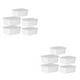 thumbnail image 1 of Contenedor de almacenamiento de alimentos Naiovety apilable plástico grado alimenticio Blanco lechoso 5 piezas 2 piezas, 1 of 6