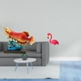 thumbnail image 2 of Estatua de arowana, figura de flamenco, escultura de jardín con estaca, material de resina HDPE, apta para escritorio, oficina, jardín, estantería, 2 of 8