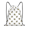 thumbnail image 1 of Saiise Bee Pattern Sports Drawstring Backpack - String Swim Gym Bag with Wet Proof Pocket for Women&Men-Small, 1 of 6
