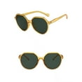 thumbnail image 2 of Trendy Round Sunglasses Solid Color And Color Blocking Sunglasses, 2 of 3