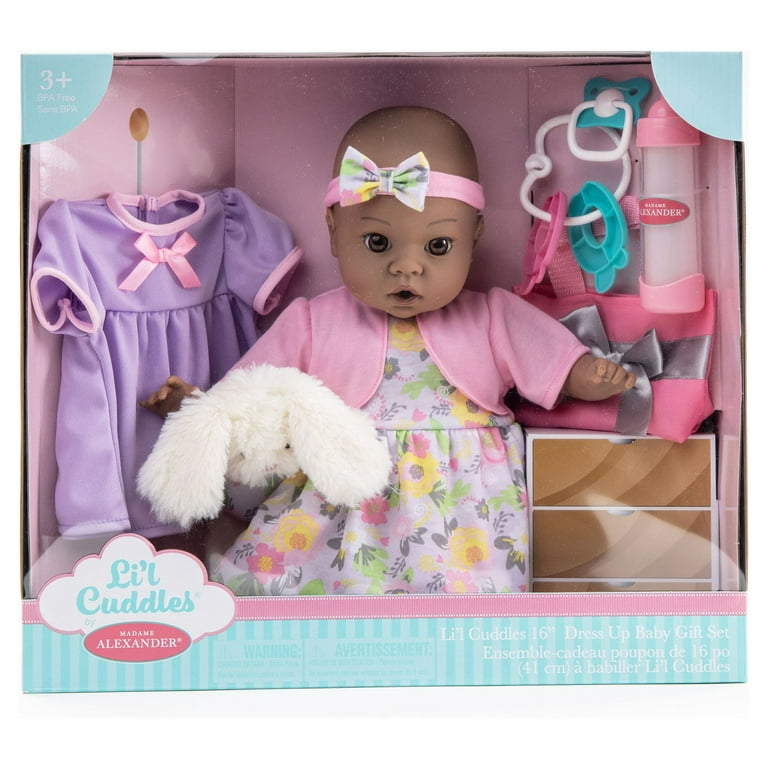 Madame Alexander Dark Skin Tone Dress Up Doll Playset 7 Pieces