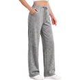 thumbnail image 6 of PInxai Sweatpants for Women Drawstring Elastic Waisted Casual Workout Pants Comfy Athletic Running Gym Pants with Pockets,Gray,XL, 6 of 6