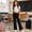 Black, variant on School Flare Pants for Girls Flare High Elastic Bell Bottom Waist Dress Trousers Beige 7-8 Years