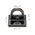 thumbnail image 2 of Uxcell Pad Eye Plate U Hooks Metal Ceiling Hook Wall Mount Loop with Screws Hardware Ring Hooks Black, 2 of 6
