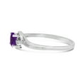 thumbnail image 4 of 10k White Gold Oval Amethyst And Diamond Ring, 4 of 6