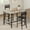grey, variant on Huisuilinss Dining Table Set For 2,3-Piece Kitchen Table Set,Counter Height Kitchen Table With 2 Upholstered Chairs,Wood Dining Table Set With Footrest & Corner Protector For Apartment Pub