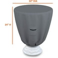 thumbnail image 7 of Covers & all Round Bird Bath Cover, Feeder Bowl Well cover for Winter with Elastic, 12 Oz Waterproof UV & Weather Resistant for Outside Garden Backyard Basin Fountain (32"Diameter x 24"H, Grey), 7 of 7