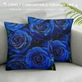 thumbnail image 3 of PHYHOO Throw Pillow Covers, Blue Black Rose Floral Pillow Covers, Digital Printed Cushion Cases, Romantic Bedroom Decor Decorative Pillow Covers Valentine's Day Gift, 3 of 5