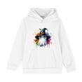 thumbnail image 6 of CBASIHI Girls Halloween Sweatshirts with Pockets Fleece Warm Casual Cute Long Sleeve Ghost Print Pullover Hoodies White 10 T, 6 of 7