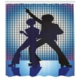 thumbnail image 3 of Ambesonne Retro Shower Curtain, Couple Dance Floor Fun, 69"Wx70"L, Blue Purple Black, 3 of 3