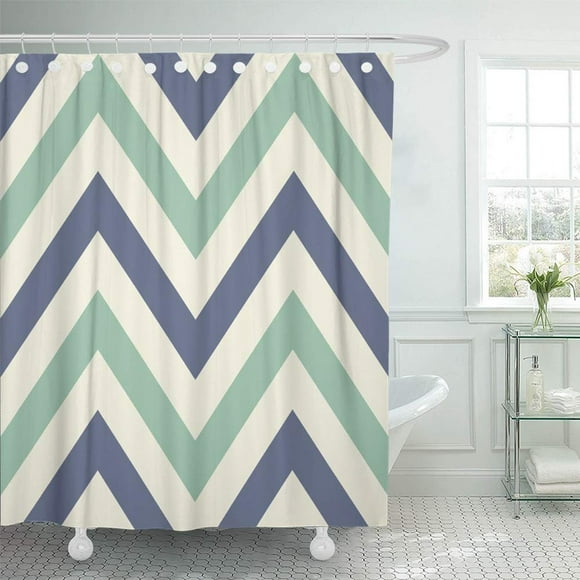 Blue Striped Shower Curtains