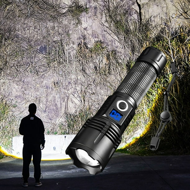 Lolmot Flashlight Electric Torch Light Source Lamp LED Power Display