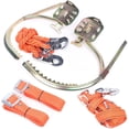 thumbnail image 2 of FETCOI 2 Gears Tree Climbing Spike Kit Safety Adjustable Belt Lanyard Rope Rescue Belts (Orange), 2 of 9
