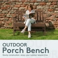 thumbnail image 5 of SERWALL Outdoor Bench for 2-Person, Weather-Resistant HDPE with Aluminum Reinforcement, Supports 660 lbs, Comfortable Seating for Patio, Garden, and Porch, Brown, 5 of 9