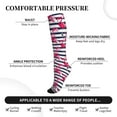 thumbnail image 3 of Lsque Flamingos Pattern Sport Compression Socks for Men & Women 15-20 mmHg Knee High Nurse Pregnant Running Medical and Travel Athletic, 3 of 6
