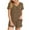 Brown, variant on Women's Pajamas Sets Short Sleeve Lounge Sets Sleepwear Cherry T-Shirts Shorts Casual Two Piece Pjs Set, XXL