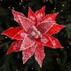 thumbnail image 1 of Flores Navideñas de Terciopelo Rojo con Cristales de Hielo | Adornos Navideños para Árbol de Navidad (Diy) | Tela Roja | Tamaño: 26 X 26 Cm | Reutilizables | Diseño Realista | 1 Unidad, 1 of 6