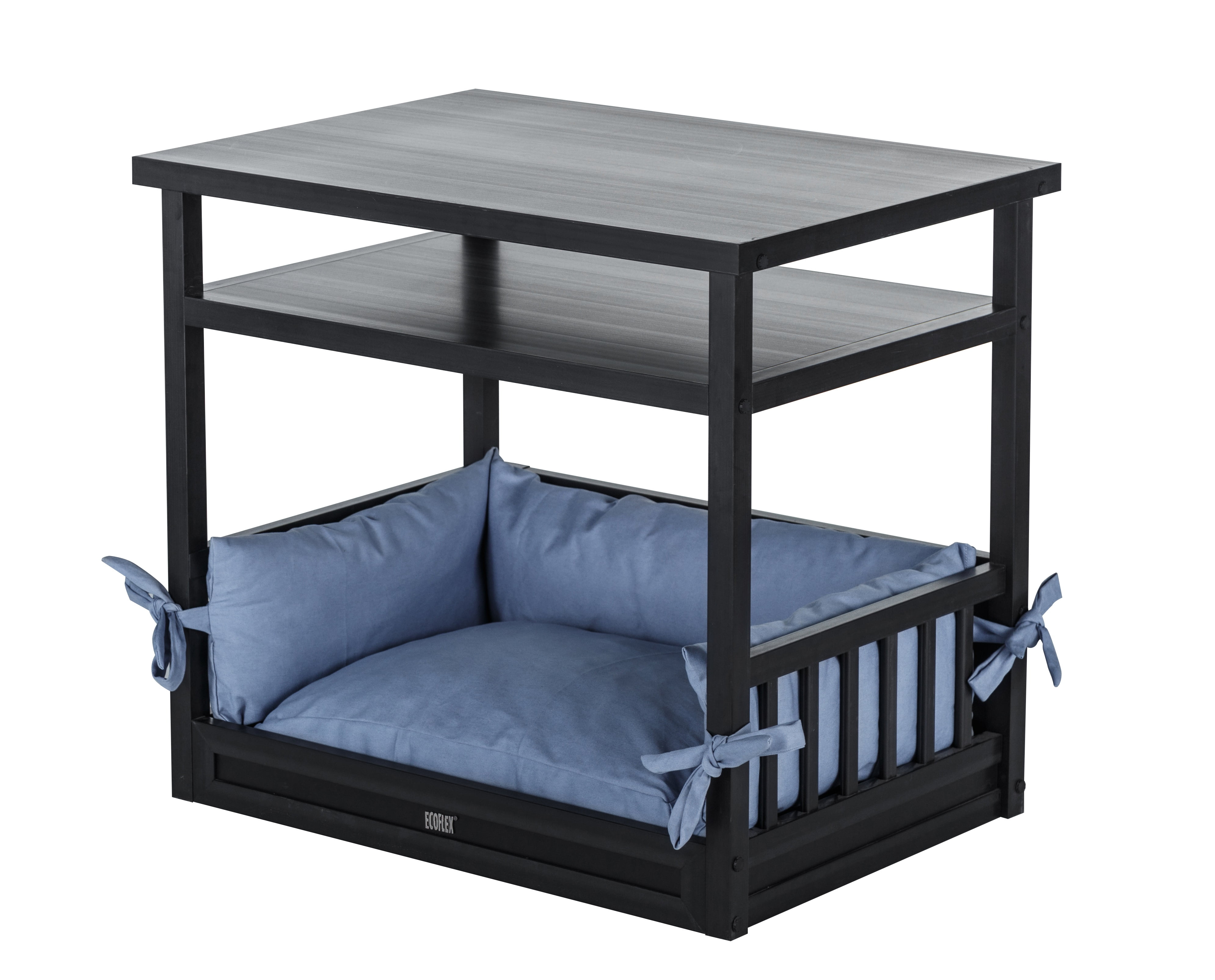 New Age Pet ECOFLEX Dog Bed Nightstand with Memory Foam Cushion Durable Non Toxic Wood Plastic Composite Easy Clean Removable Cover Multi Purpose Space Saver for Small Spaces Quick Assembly Walmart ...
