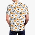 thumbnail image 4 of Daiia Dog Faces Pattern Men’s Polo Shirts,Solid Deck Shirt,Classic Fit, Breathable Cotton Polo for Casual and Sport Wear-Small, 4 of 9