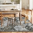 thumbnail image 2 of HOMERRY 9' x 12' Area Rug for Living Room Washable Bedroom Moroccan Trellis Floral Carpet for Floor Decoration, Brown/Gray, 2 of 5