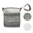 thumbnail image 4 of Ofertas Únicas 1 Pc 30L Cesta de Ropa Plegable Cuadrada para el Lavadero 12.60"x12.60"x12.60" Geometría Negra y Blanca, 4 of 6