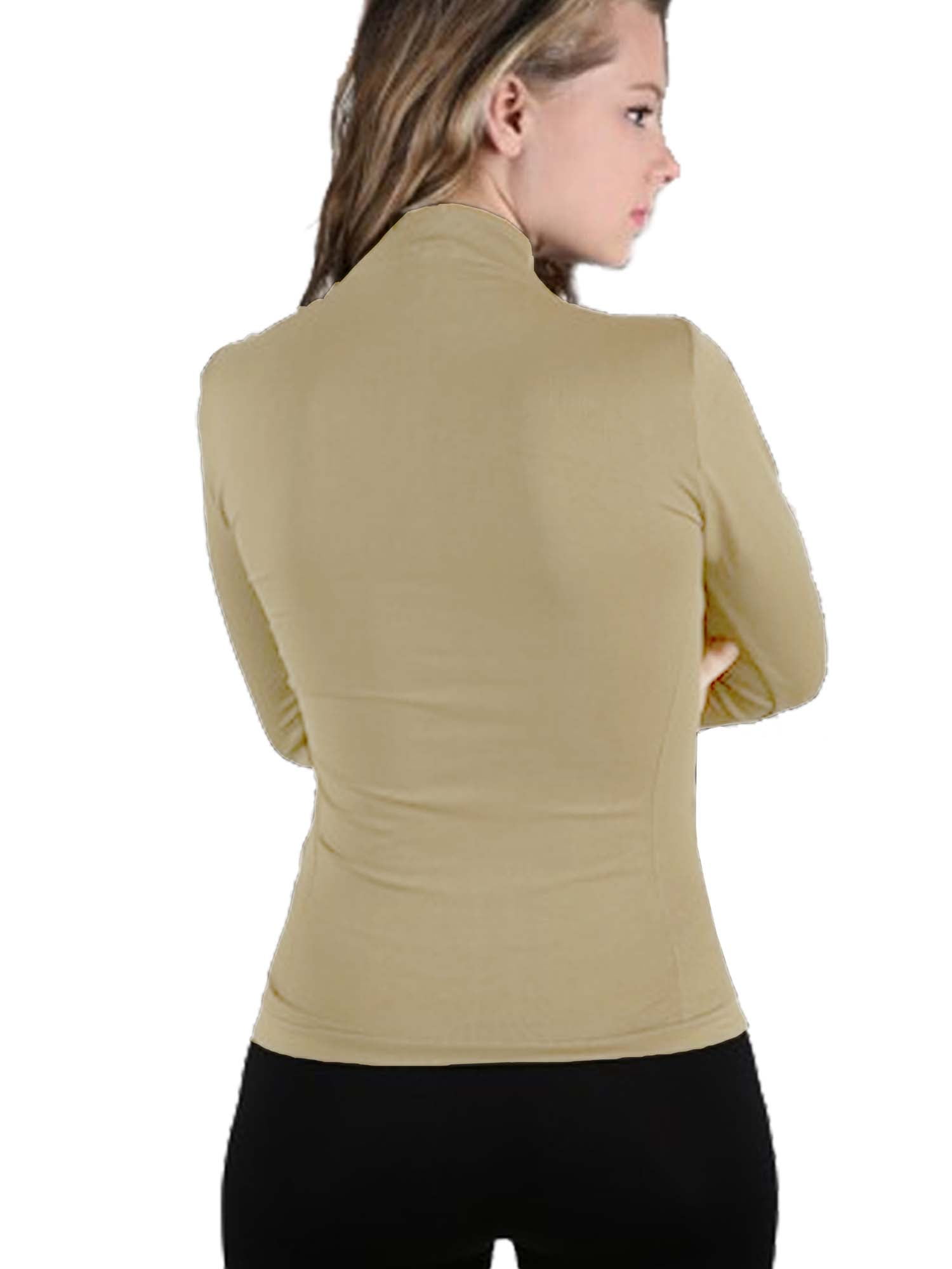 women's stretch mock turtleneck