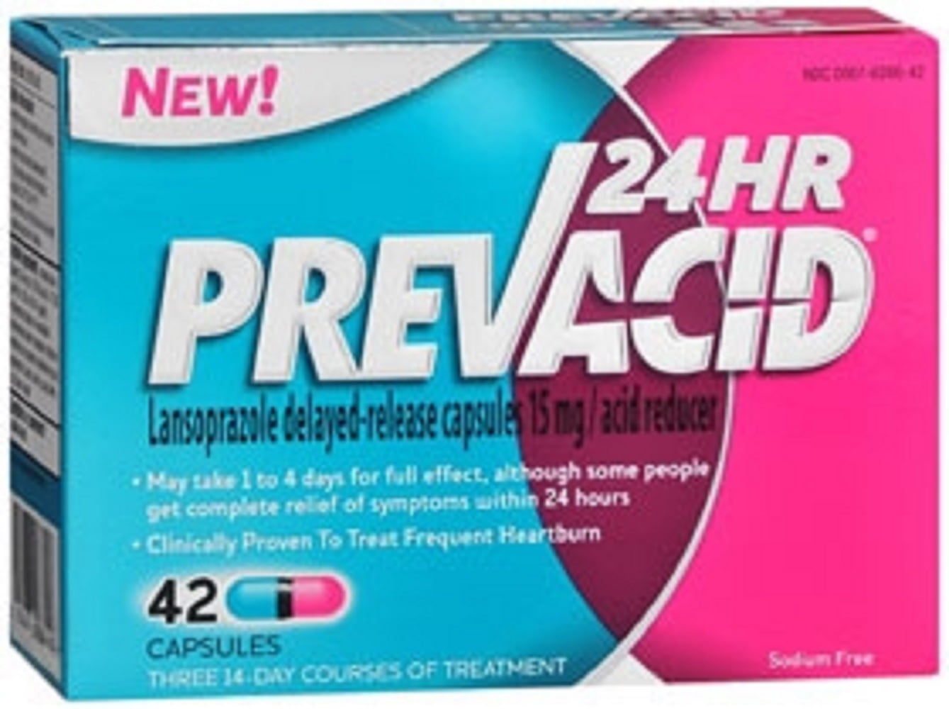Prevacid Antacid 24 HR 15 mg Strength Capsule 42 per Box