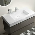 thumbnail image 5 of 36" Gray Wall Mounted Bathroom Vanity with Sleek Handle-Free Design and Noise-Free Drawers, 5 of 7