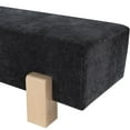 thumbnail image 6 of Meridian Furniture Edison Black Chenille Fabric Bench, 6 of 10